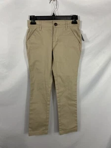 Old Navy NWT Girls Size 10 Beige Adjustable Waist Skinny Leg Chino Uniform Pants - Picture 1 of 6