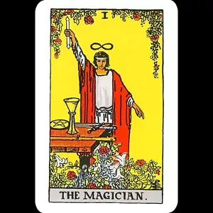 Carta del Tarot Letrero de Metal 8x12 Mago Waite Smith Mazo Arte Varita Mágica Copa Pentáculo - Imagen 1 de 5