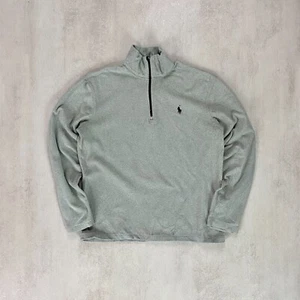 Polo Ralph Lauren Women Fleece Sz S Grey 1/4 Zip Lightweight Logo Sweatshirt - Picture 1 of 8