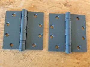 GEWERBLICHE SCHWERLASTSCHARNIERE (2) 4,5x4,5 GRAU KUGELLAGER NEU - Bild 1 von 3