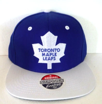 NHL New Toronto Maple Leafs Mens Flat brim Snapback Hat Cap NEW By ZEPHYR - Image 1 of 4