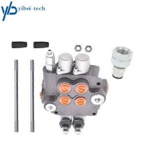 Double Acting Hydraulic Control Valve 21 GPM 3600 PSI SAE w/conversion 2 Spool - Picture 1 of 12