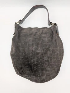 Borsa a tracolla De Bijenkorf in pelle scamosciata marrone - Foto 1 di 5