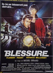 "BLESSURE" Affiche originale 1985 (Florent PAGNY, Patricia MILLARDET) 120x160cm - Picture 1 of 1