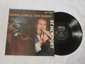 GEORGE LEWIS & TURK MURPHY AT NEWPORT ~ NEAR MINT VERVE 1982 JAPANESE VINYL LP - Picture 1 of 12