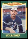 1986 Fleer Limited Edition Doyle Alexander Toronto Blue Jays #1
