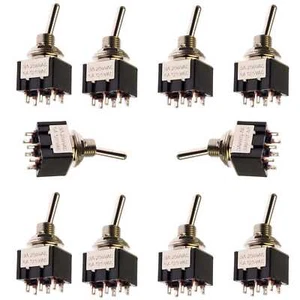 Kippschalter 6Pins Schalt-Aus-Schalt Modellbau-LED-Elektronik 10 Stück Schalter - Bild 1 von 7