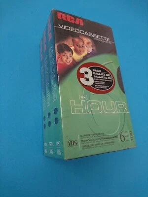 3 RCA VIDEOCASSETTE T-120 6 HOUR VHS TAPES (3 Pack) Standard Grade - NEW SEALED - Image 1 of 4