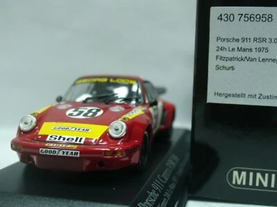 WOW EXTREMAMENTE RARO Porsche 911 934 RSR 3.0 1º LeMans 1975 1:43 Minichamps-Spark - Imagem 1 de 3