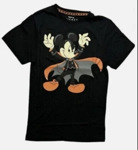 Disney Mickey Mouse Boys Halloween Glow In The Dark Family T-Shirt Size 6/7 - Picture 1 of 4