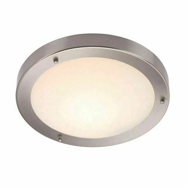Endon Lighting Portico Flush Ceiling Light - Silver (12421)
