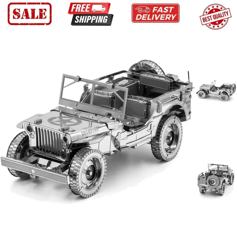 Metal Earth ICONX Willys Overland 3d Model Tweezers 14310