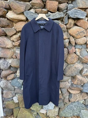 Ska Fifth Avenue 100% Cashmere Men’s Overcoat Made In Italy Size 42 Navy Blue - Image 1 of 4