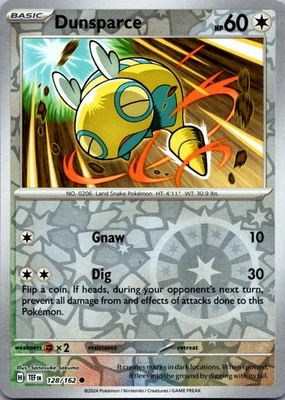 Dunsparce Reverse Holo Common SV05: Temporal Forces 128/162 NM - Image 1 of 2