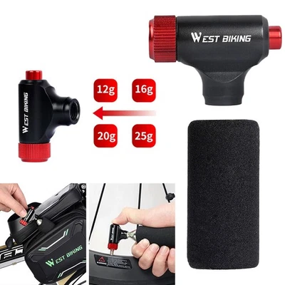 Tragbare CO2-Pumpe aus Aluminiumlegierung, Fahrradpumpe, Mini-Handpumpe - Bild 1 von 4