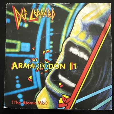 DEF LEPPARD ARMAGEDDON IT (ATOMIC MIX) /RING OF FIRE 1988 BLUDGEON RIFFOLA LEP 4 - Image 1 of 4
