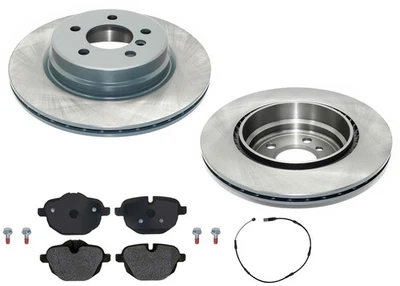 Rotores traseiros revestidos GEO e pastilhas de freio EPS compatíveis com BMW 528i xDrive 2012 2013 2015 2016 - Imagem 1 de 4