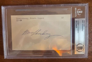 Marv Throneberry (d.1994) Signed 3x5 Index Card Autograph BAS Beckett - Picture 1 of 1