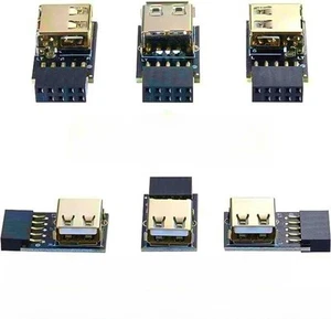 USB 2.0 A to 9 Pin Adapter Card USB 2.0 Expansion Board Motherboard Converter f - Afbeelding 1 van 17