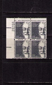US USA Sc# 1295a MNH FVF PLATE # BLOCK John Bassett Moore Judge Tagged - Picture 1 of 1