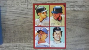 2009 Upper Deck Goudey 4 in 1 Boston Pedroia Ortiz Beckett Fisk - Picture 1 of 2