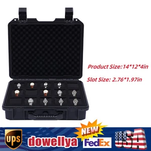 15 Slots Waterproof Plastic Suitcase Display Storage Case Watch Storage Box Case - Picture 1 of 24