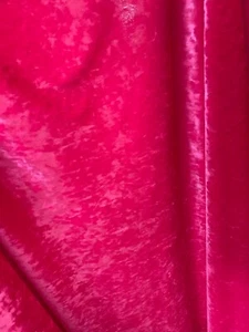 Fuchsia Hot Pink Crushed Stretch Eis Samt Kleidung Kleid Elasthan 4-WEGE Stretch - Bild 1 von 2
