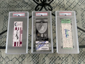 Jerry West 1972 Playoff Ticket, Iverson Rookie Ticket, Derek Carr Rookie Ticket! - Picture 1 of 8