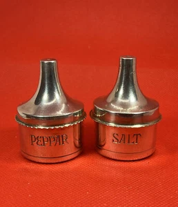 Vintage European Sterling Silver Salt & Pepper Shakers Set Size 2.00” PEPPAR - Picture 1 of 16
