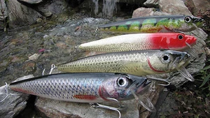 4 x JAXON LURE WOBBLER HOLO SELECT TROLL 22 cm FÜR TROLLING PREISHIT !!!! - Bild 1 von 1