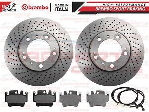 FOR PORSCHE BOXSTER CAYMAN 986 987 FRONT GENUINE BREMBO BRAKE DISCS PADS 318mm
