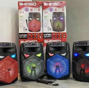 Cassa Bluetooth Altoparlante 8” 2000W con Microfono Party Karaoke Kimiso QS-6801 - Foto 1 di 1