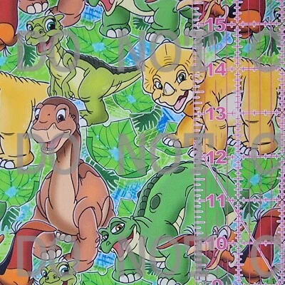 Custom 100% Cotton Woven Fabric The Land Before Time Movie By the 1/4 Yard 9x56 - Image 1 of 2