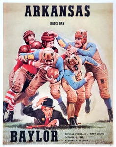 ARKANSAS RAZORBACKS FOOTBALL 1960 Dad's Day Vintage NCAA 22x28 POSTER Print - Picture 1 of 1