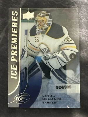 2015-16 Upper Deck Ice Premieres 165 Linus Ullmark Buffalo Sabres - Image 1 of 2