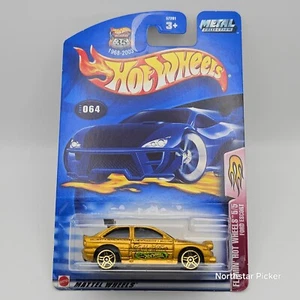 VTG 2003 Hot Wheels | Ford Escort | Gold | Flamin' Hot Wheels 5/5 | #64 NEW - Picture 1 of 3