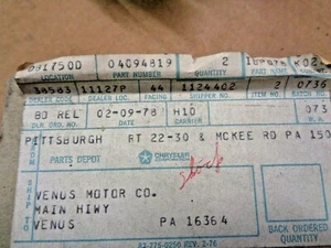 NOS MOPAR 4094819 CONNECTING ROD BEARINGS - Foto 1 di 2