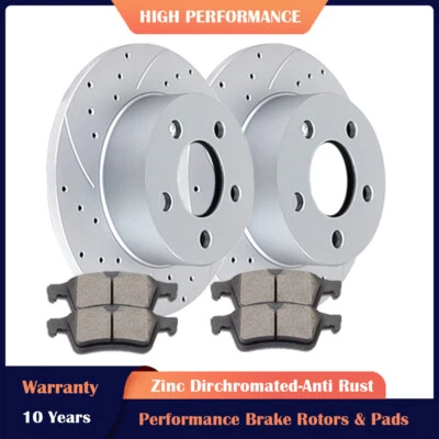 Kits de pastillas de freno y rotores traseros para Ford Focus 2012 2013 2014-2018 Kits Foto 1 de 4