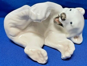 Royal Copenhagen Denmark #729 Figurine White Polar Bear Cub - Picture 1 of 5