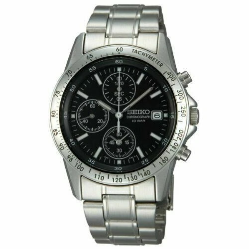 Seiko Spirit Men's Black Watch - SBTQ041