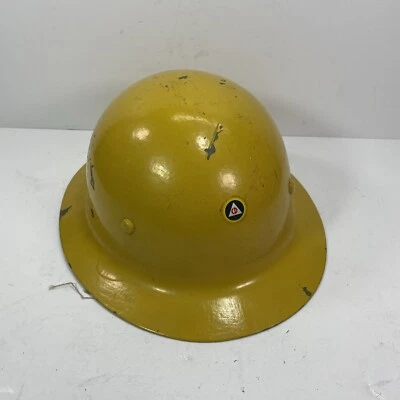 De colección ED BULLARD Amarillo Defensa Civil Duro Ala Completa Sombrero Duro SF EE. UU. Foto 1 de 4