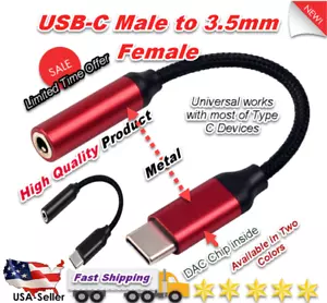 USB C to 3.5 mm AUX Headphone Adapter Type C Jack For Android phones Universal - Picture 1 of 3