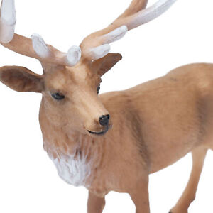 Wild Deer Statue Solid Static Natural Realistic Animal Model Male Red Deer