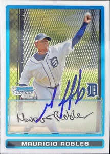 2009 Bowman Chrome #BCP150 Mauricio Robles Rookie Detroit Tigers AUTO SIGNED COA - Picture 1 of 1
