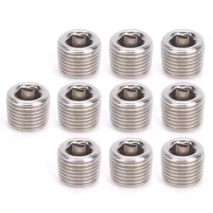10 x testa spina raccordo tubo in acciaio inox filo maschio BSPP testa spina esagonale 1/8 pollici - Foto 1 di 6