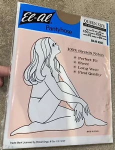 Nos El-Al Strumpfhose Queen-Size SOLAR BEIGE Vintage 1970er-80er - Bild 1 von 5
