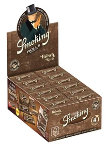 5 cajas Smoking® BROWN Rolls Slim papeles sin blanquear - 120 rollos papeles marrón - Imagen 1 de 7