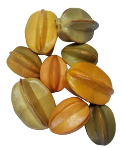 Faux Artificial Star Fruit 5 Fingers Fruit Carambola Decor Crafts Lot of 9  - Picture 1 of 10