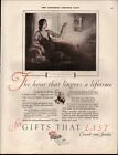 1926 Vintage ad Gifts That Last retro Jeweler Black Gown  Art Very RARE