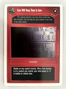 Star Wars CCG - Fear Will Keep Them In Line - Premiere (Unlimited) - Picture 1 of 1